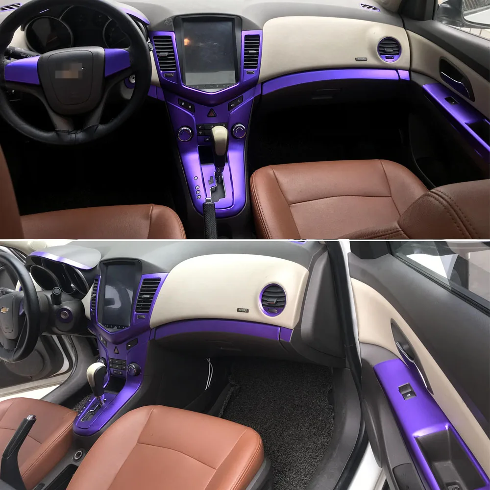 For Chevrolet Cruze 2009-2015  Interior Central Control Panel Door Handle 3D Carbon Fiber Stickers Decals Car styling Accessorie