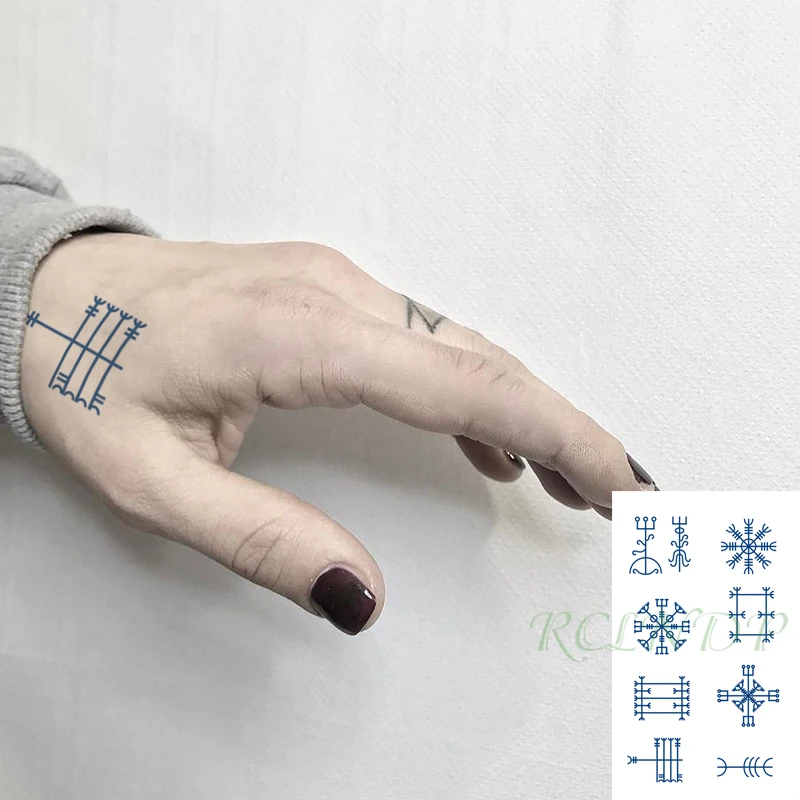 Waterproof Temporary Juice Tattoo Sticker Special Totem Symbol Element  Lasting Tatto Flash Tatoo Fake Tatto Art for Men Women