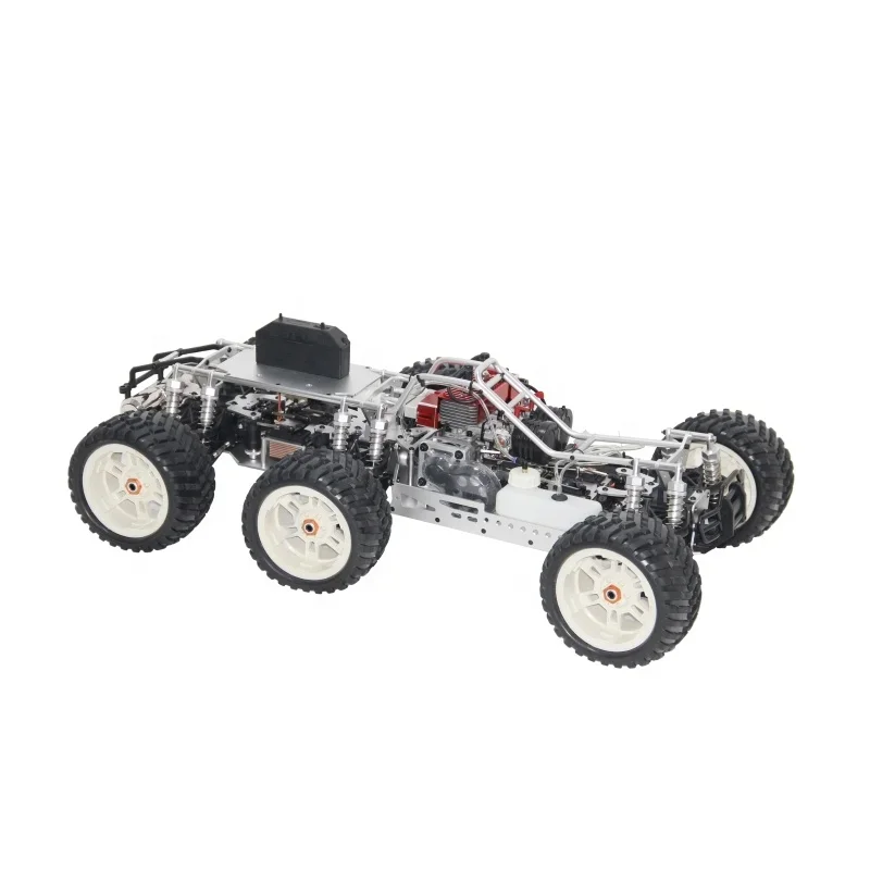 Factory Hot Sales Double cylinder 60cc engine petrol rc car with Six-wheel drive Radio Control Toys with One key reverse