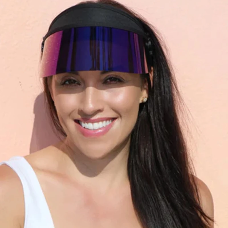 

Colorful Mirror Design Hollow Top Breathable Hat Outdoor Sun Protection Sports Sun Hat Cycling Tennis Beach Accessories