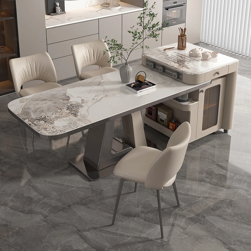 

Storage Extendables Dining Tables White Italian Luxury Salon Dining Tables Restaurant Nordic Mesas De Comedor Home Furniture