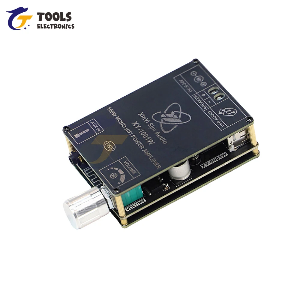 XY-1001W TPA3116 Bluetooth Audio Amplifier Board Module DC 9-24V Power Supply Single Channel 100W Amplifier Board Support TWS