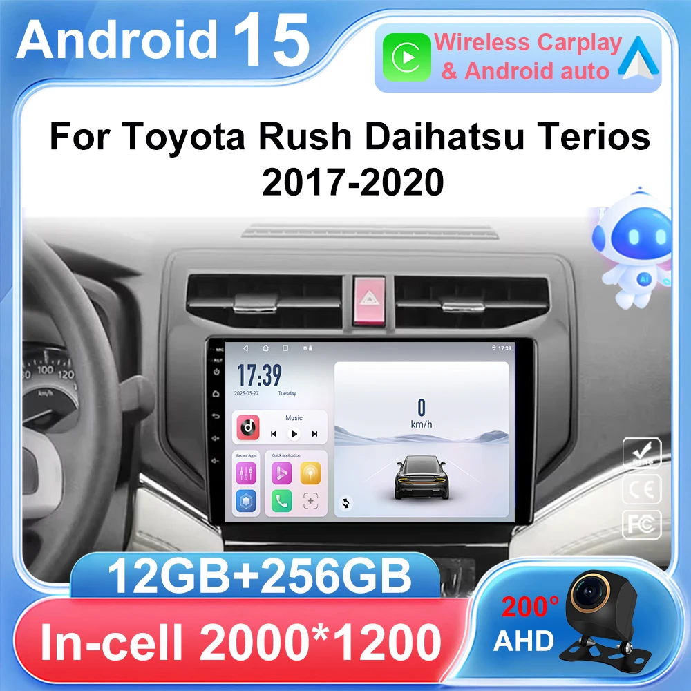 

Android 15 Auto Car Radio For Toyota Rush Daihatsu Terios 2017 2018 2019 2020 GPS Navigation Multimedia Player Stereo Head Unit