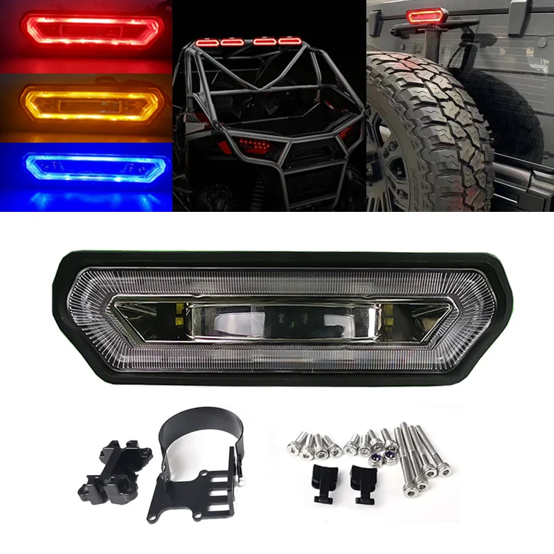 

Светодиодный зарядный фонарь UTV, светодиодный задний стоп-сигнал, 5 режимов для Polaris RZR 1000 XP Ranger Can-Am Maverick X3, подходит для рулонной планки от 1,75 до 2 дюймов