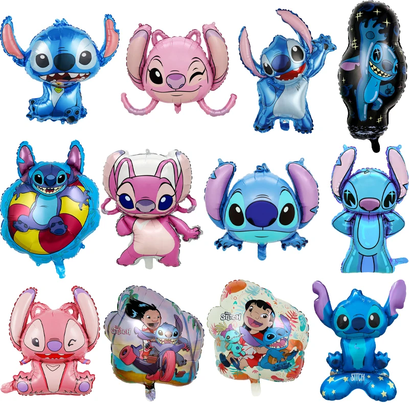 Disney Animation Stitch Interstellar Baby Stitch Angel Aluminum Film Balloon Children's Cartoon Birthday Decoration Balloon