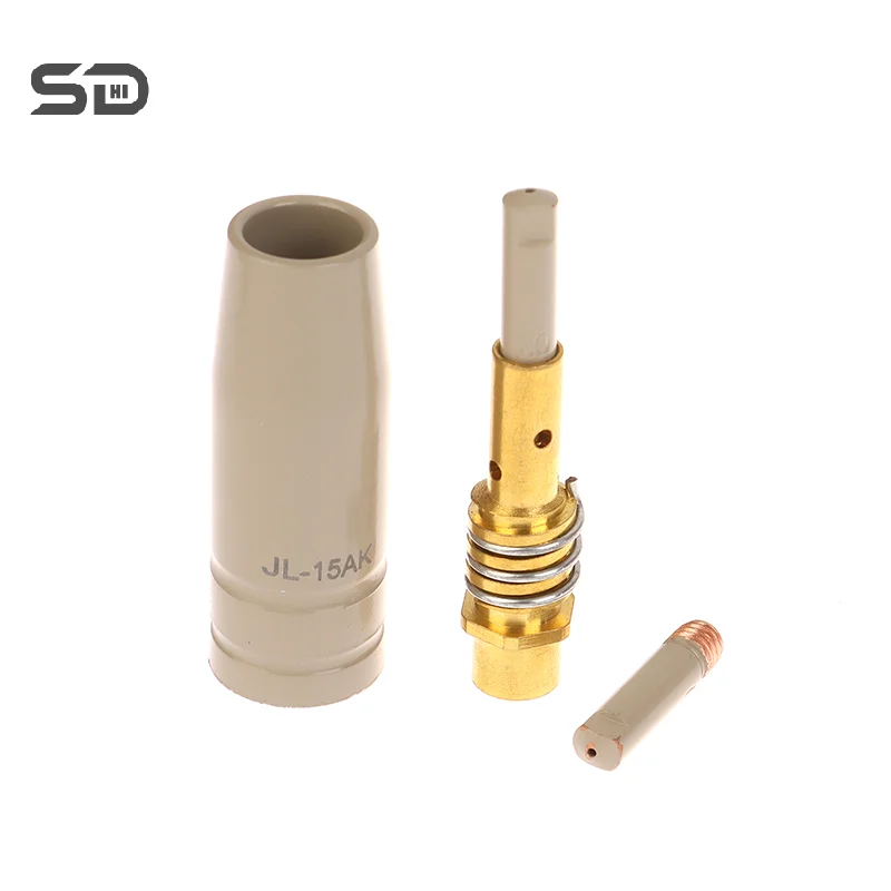 3Pcs/Set 0.8/1.0/1.2mm MIG Torch Gas Nozzle Tip Holder Of 15AK MIG MAG Welding Torch New Coating Protection Nozzle