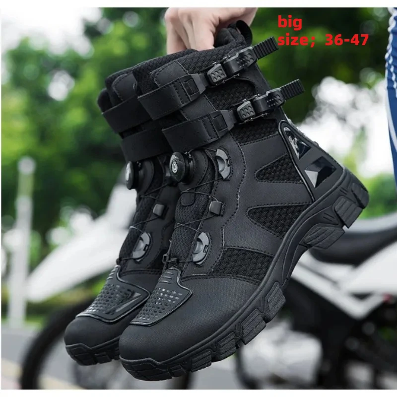 

Leather Waterproof Motorcycle Boot Motorcycle Boots Sports Shoes Motorcycle Equipment Bicycle Boots Retro Riding Shoes Motor Van