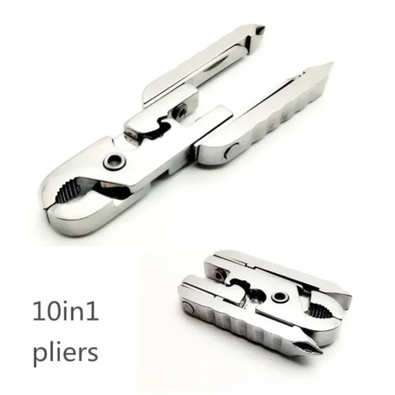 Mini 10-in-1 Multitool Pliers Screwdriver Scissors Corkscrew