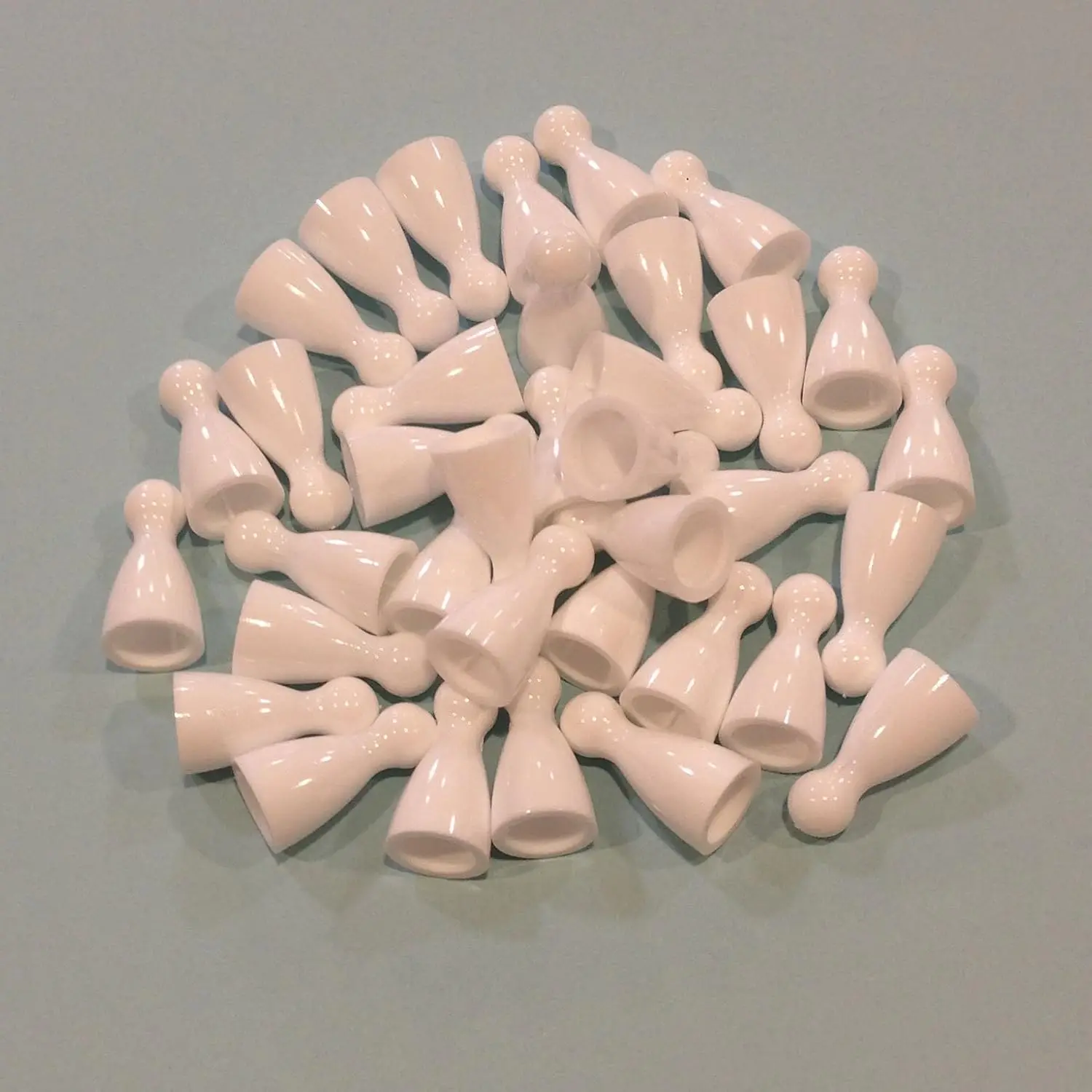 

Set of 36 White Plastic Pawns for Chess, Sorry, Halma - Classroom & Craft Supplies