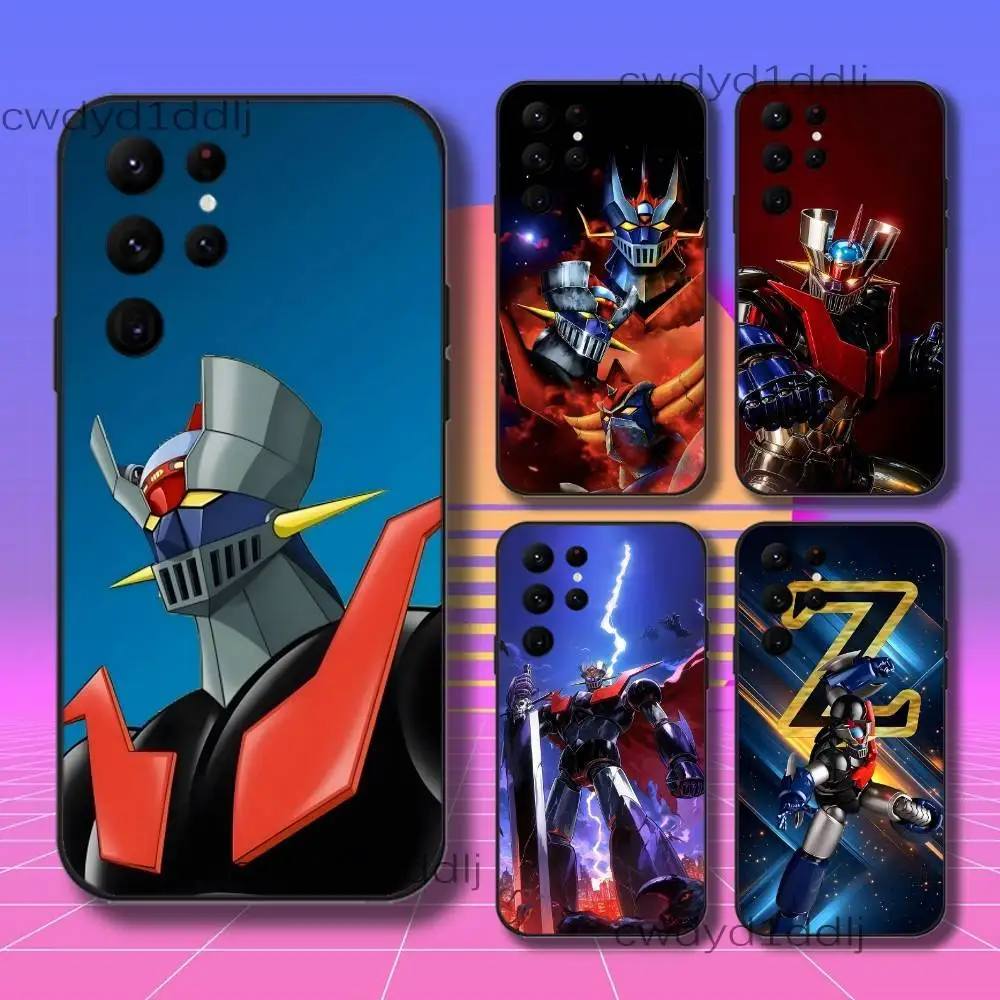 

Anime M-Mazinger Z Robot Phone Case For Samsung S10,S21,FE,S21 ,S26,S25,S24,S23,Ultra,S9,S22,Plus Black Shockproof Silicone Sof