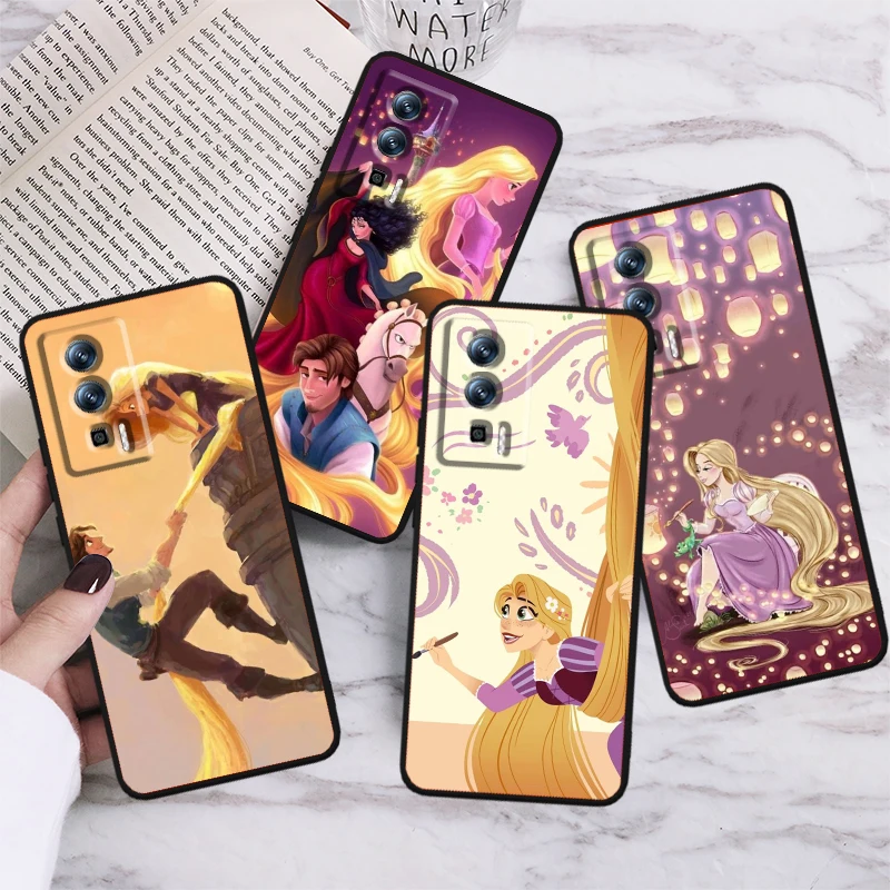 Disney Tangled Cute For Xiaomi Redmi 9A 9C 9AT 10C 9 9T 10 12C 13C 8 12 K60 A1 A3 K50 K70e 5G Black Back Phone Case