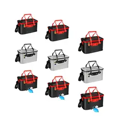 Fishing Bucket Lightweight Thick Outdoor Camping EVA Fishing Bag Foldable Fish Bucket for Gardening Camping Fishing Travelling