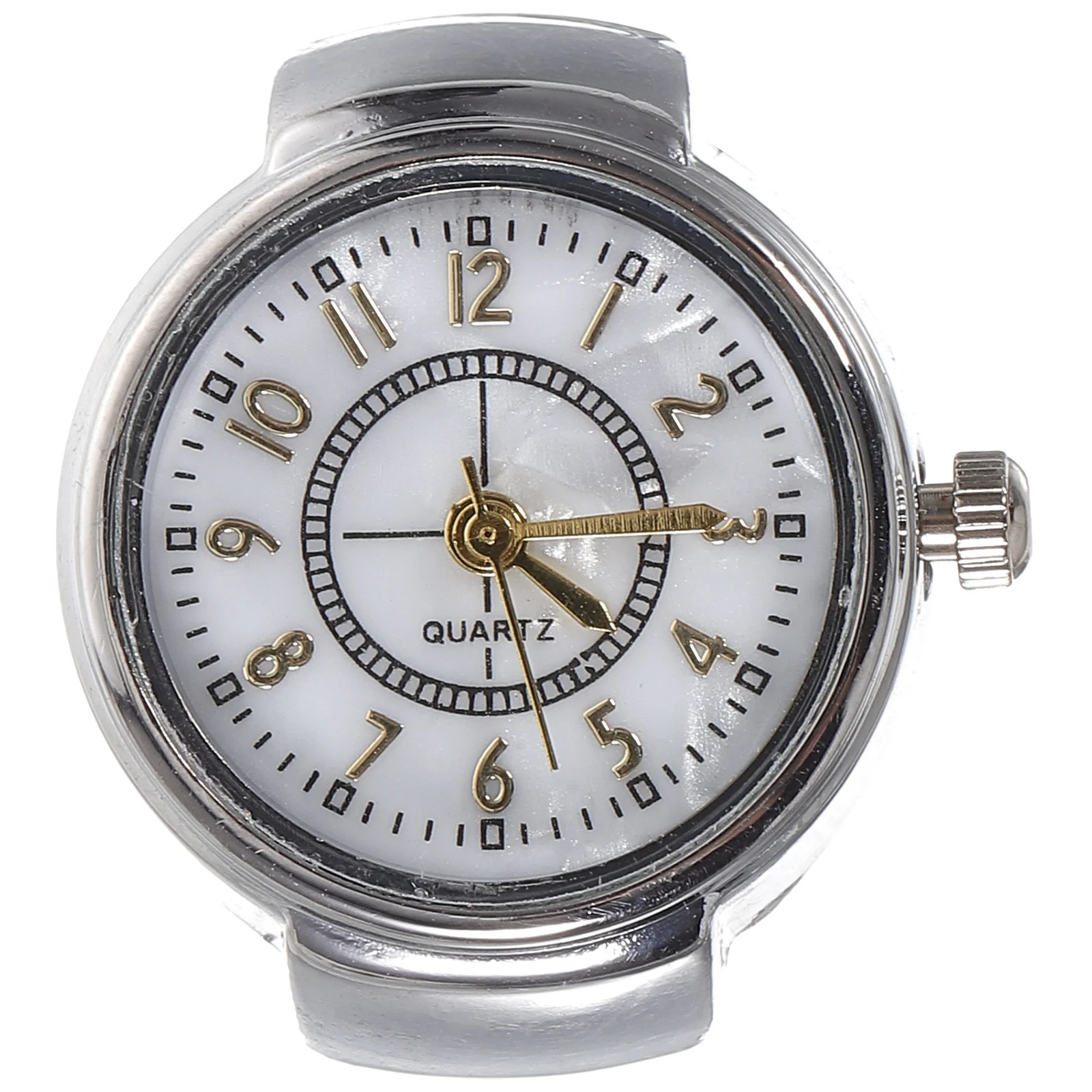 

1 шт. кольцевые часы для женщин, серебряные цифровые часы на палец, мини-кварцевые часы, ювелирное украшение, модный аксессуар, идеальный подарок для свадьбы или сотруднице