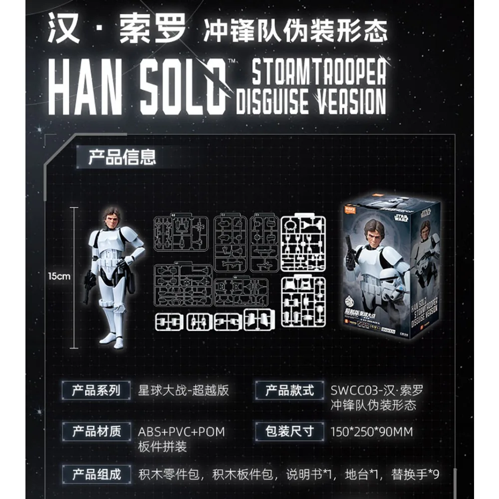 BLOKEES Original Star Wars Action Figures Champion Class Luke Skywalker Movie Characters Collectibles Display Model Toys Gifts view 6