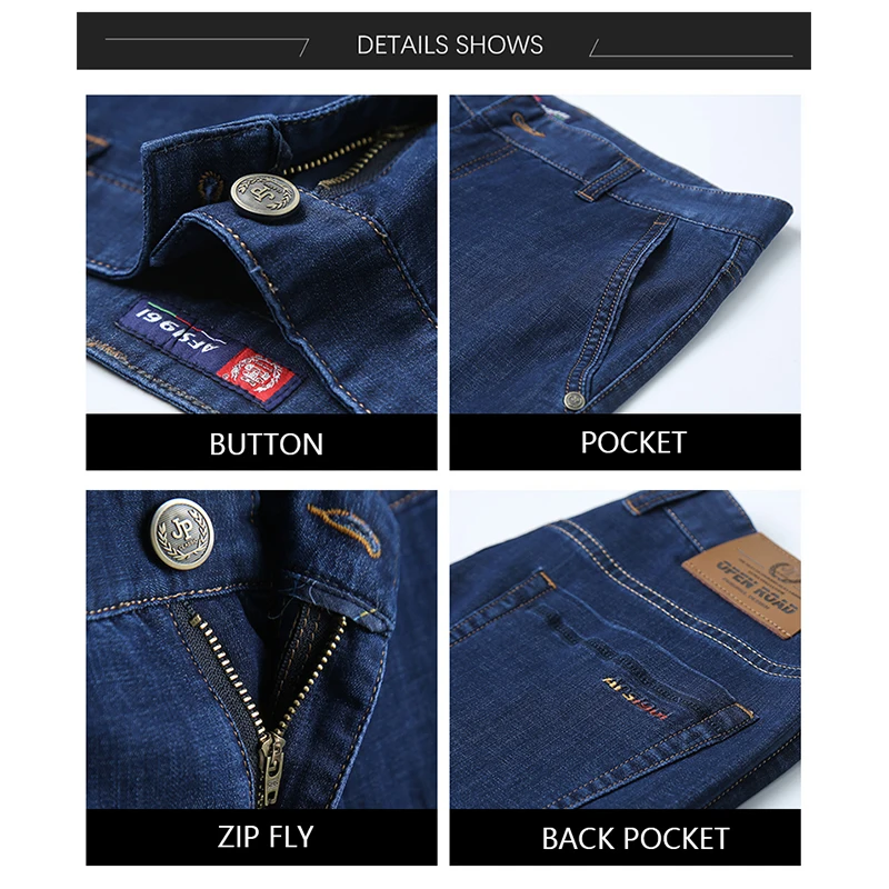 TFETTERS Business Jeans Männer Hosen Mode Gerade Feste Bequeme Dünne Männer Hosen Neue Elastische Regelmäßige Smart Casual Denim Jeans