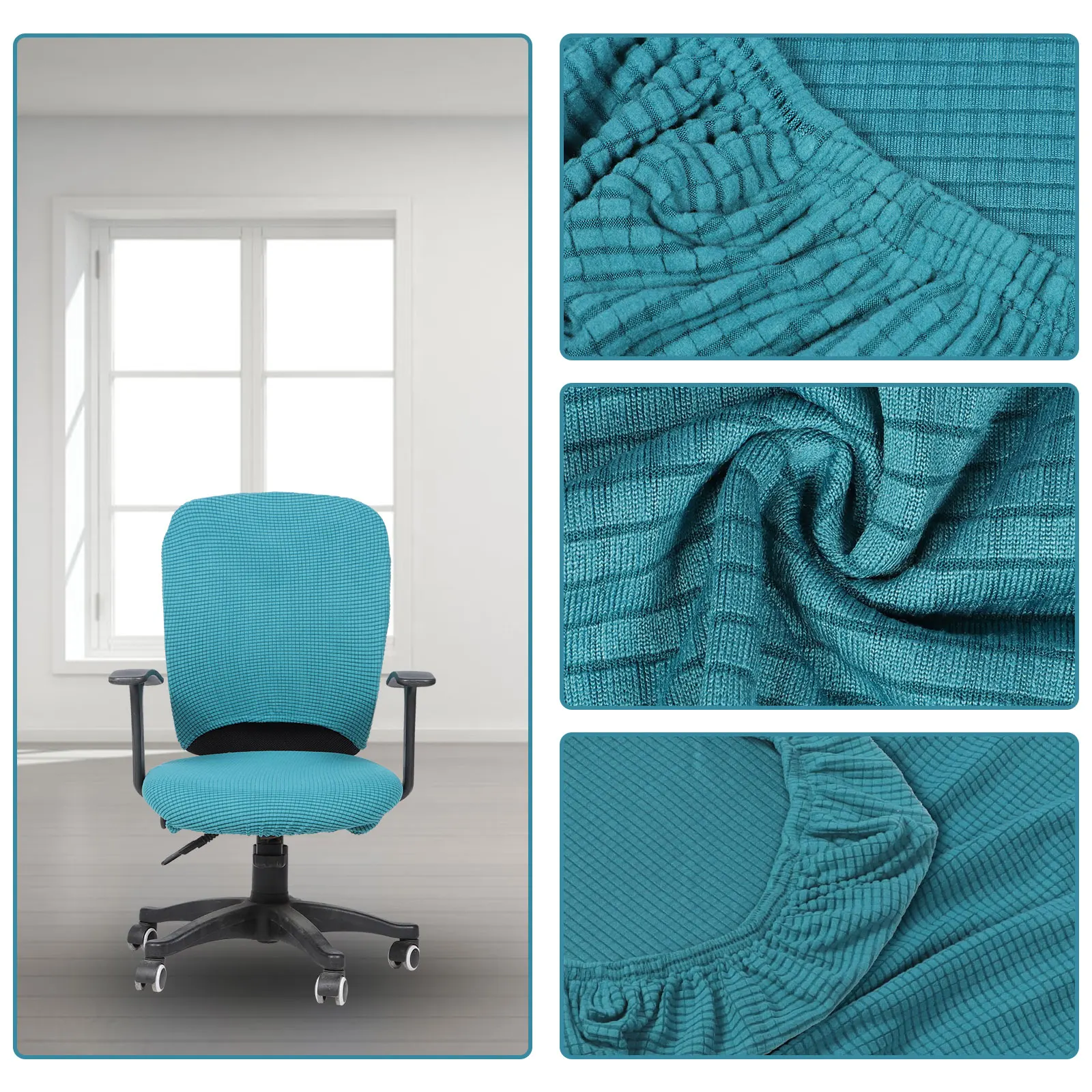 

1 set 1 Set Split Elastic Stretch Office Chair Cover For Computer Swivel Chair, Protective Seat Slipcover, Removable Washable