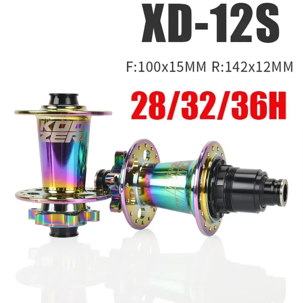 Koozer XM490 pro Rear MTB K7 Cube 28/32/36 Holes Bicycle Hubs 5x135 12x142 QR THRU axle Noisy Hub For 11 12 Speed XD