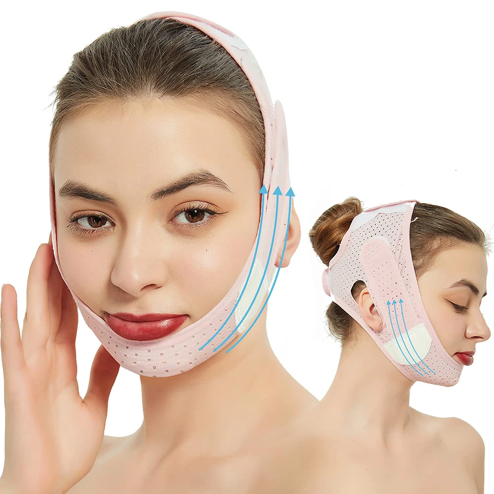 Facial Slimming Strap Lift Up Breathable V Face Contour Tightening For Women and Men Double Chin Sagging Skin and Swelling