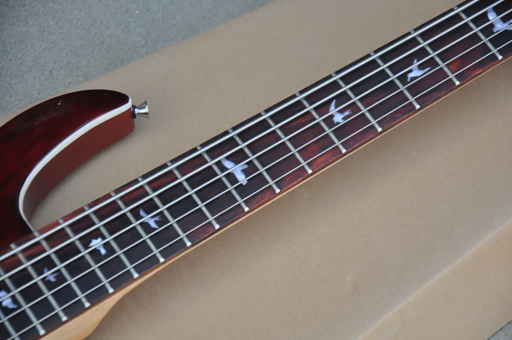 5 Strings Electric Bass Guitar with Chrome Hardware,Rosewood Fretboard,Provide customized service view 4