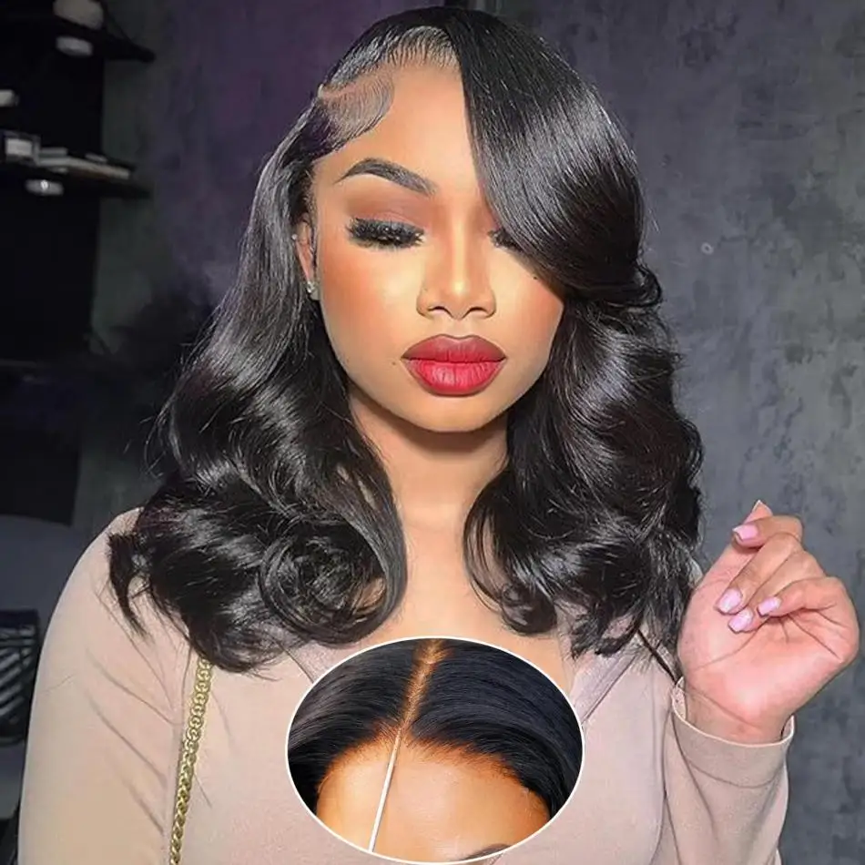 Ready To Wear Human Hair Wigs Glueless Wig Lace Frontal Wig 5x5 Short Bob Body Wave Wig 4x4 Pre Plucked Closure Lace Front Wigs