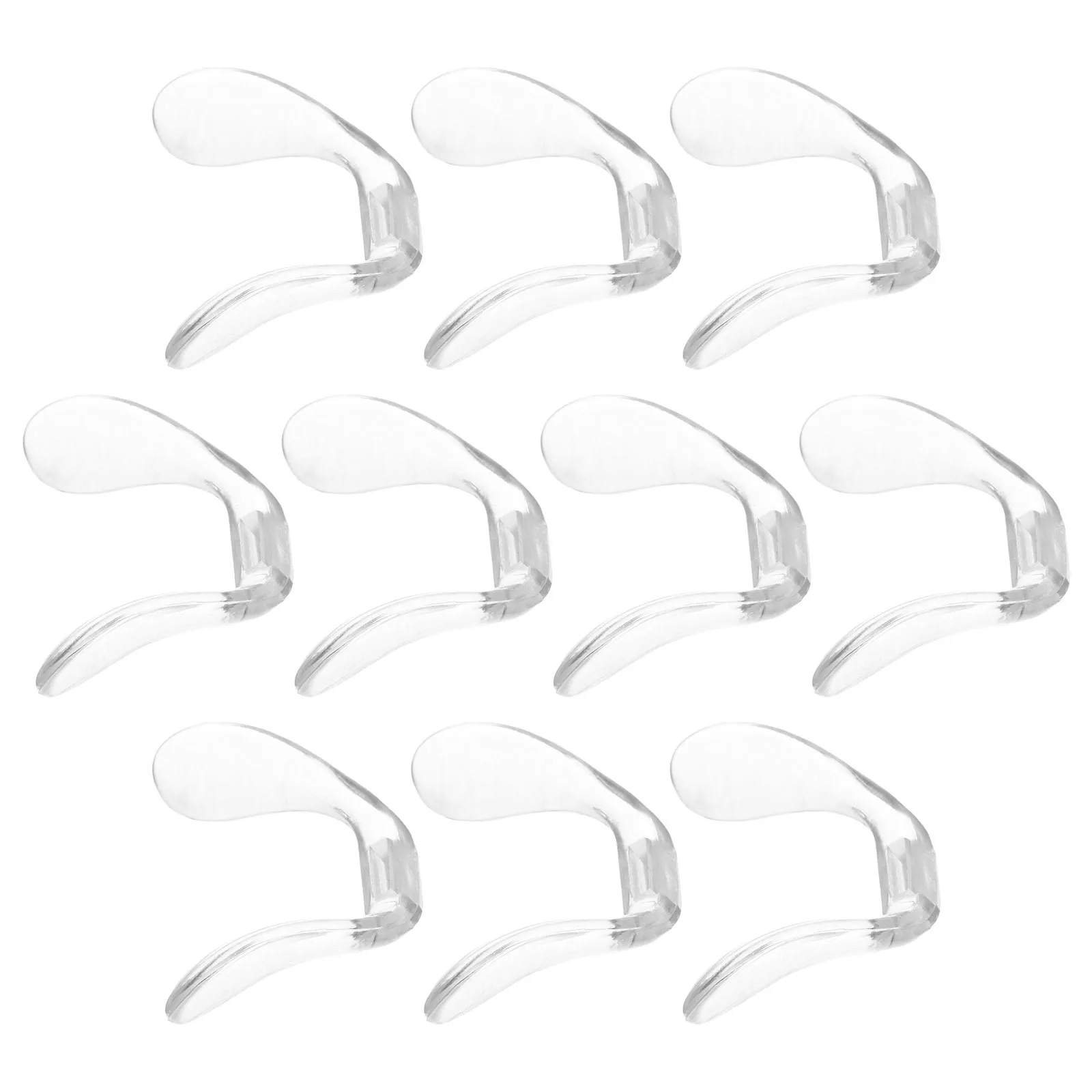 

10Pcs Eyeglass Nose Pads Single Hole Clip Saddle Bridge Design for Glasses Sunglasses Anti Slip Replacement Nose Cushions
