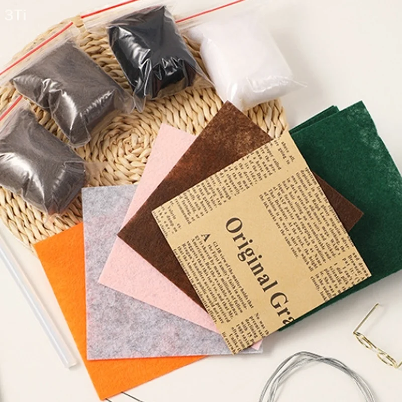 1 Set Animals Adult Felt Animal Sets Needle Felted Mice Kits With Supplies And Instructions Needle Felting Kit For Christmas