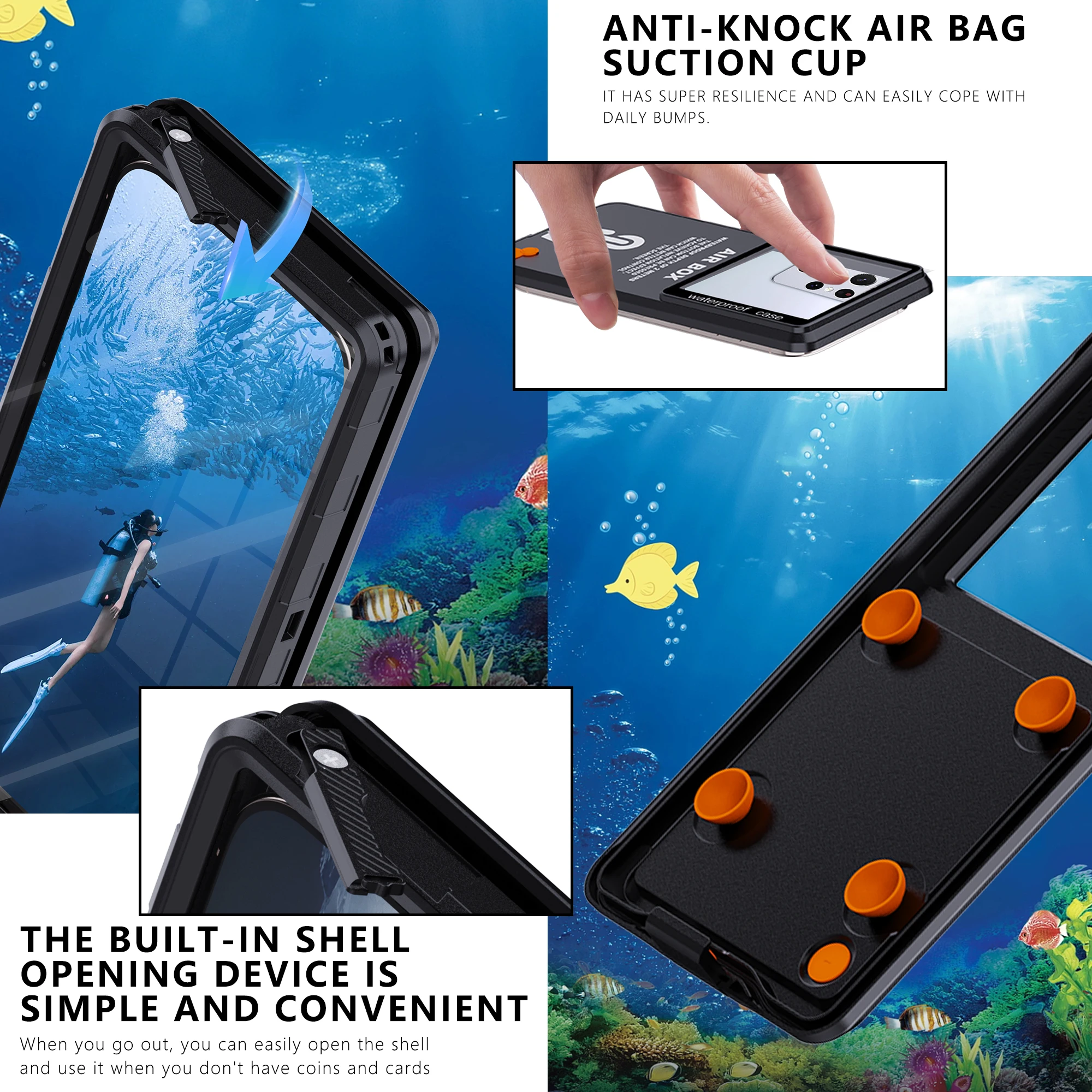 Shellbox Verbesserte Universelle 6,9-Zoll Wasserdichte Handyhülle, Unterwasser-Touchscreen, Staub- und Sturzfest, IP68-Zertifiziert – Detail 4