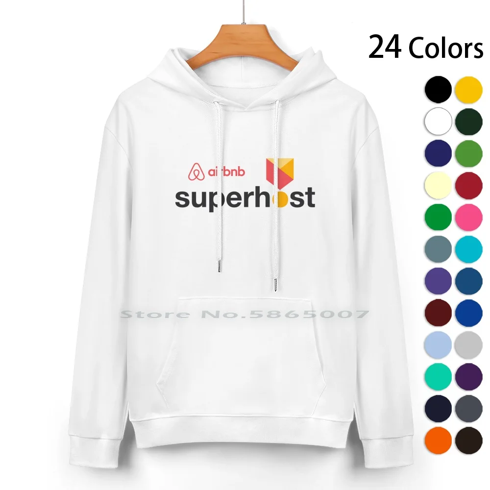 Airbnb Superhost Pure Cotton Hoodie Sweater 24 Colors Airbnb Superhost Vacation Rental Airbnb Logo Guest Traveling Entrepreneur