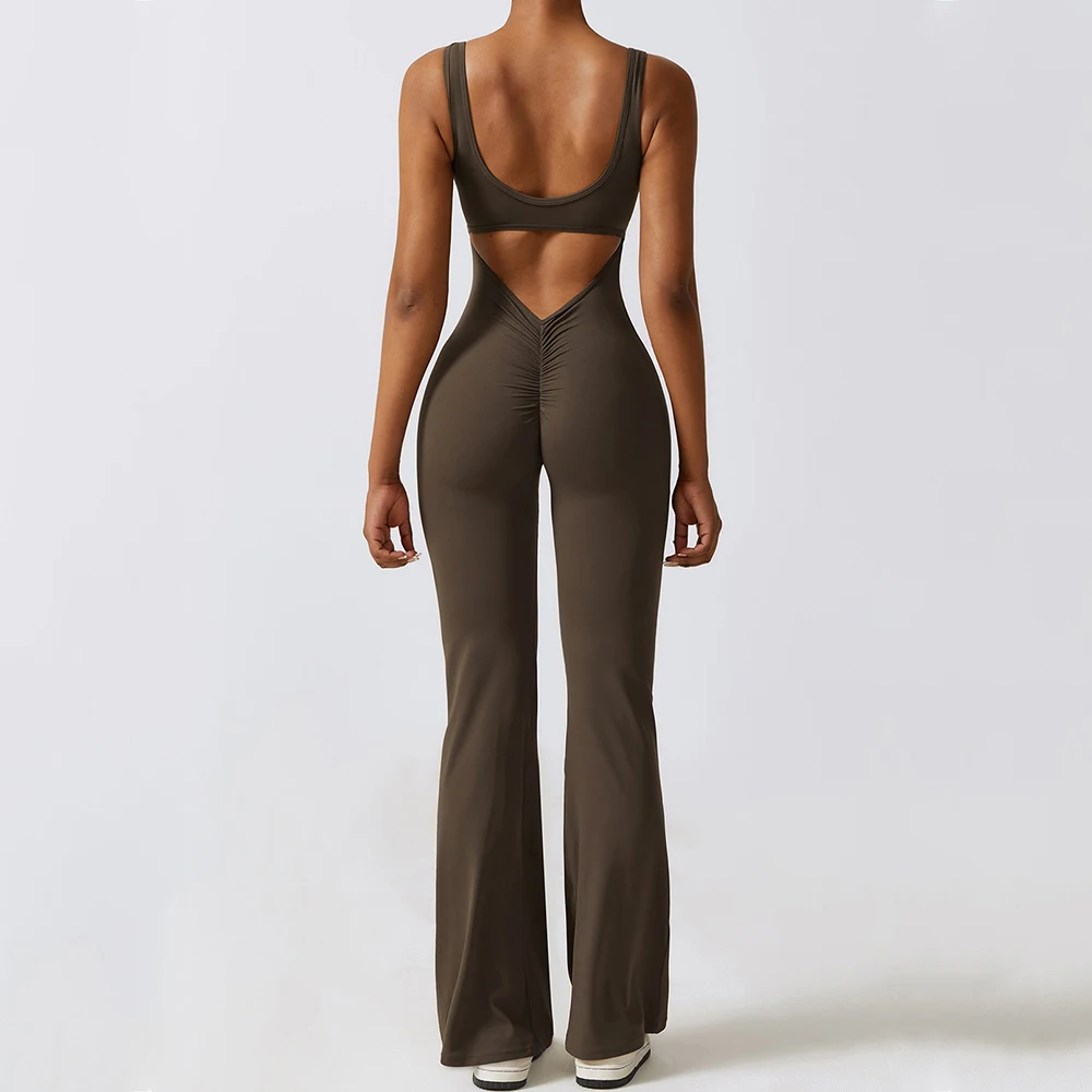 Sexy Back V Gym Jumpsuit Women's Fitness Suit Yoga Sets Sports Overalls for Woman Tracksuit Yoga Clothing Workout Sportswear