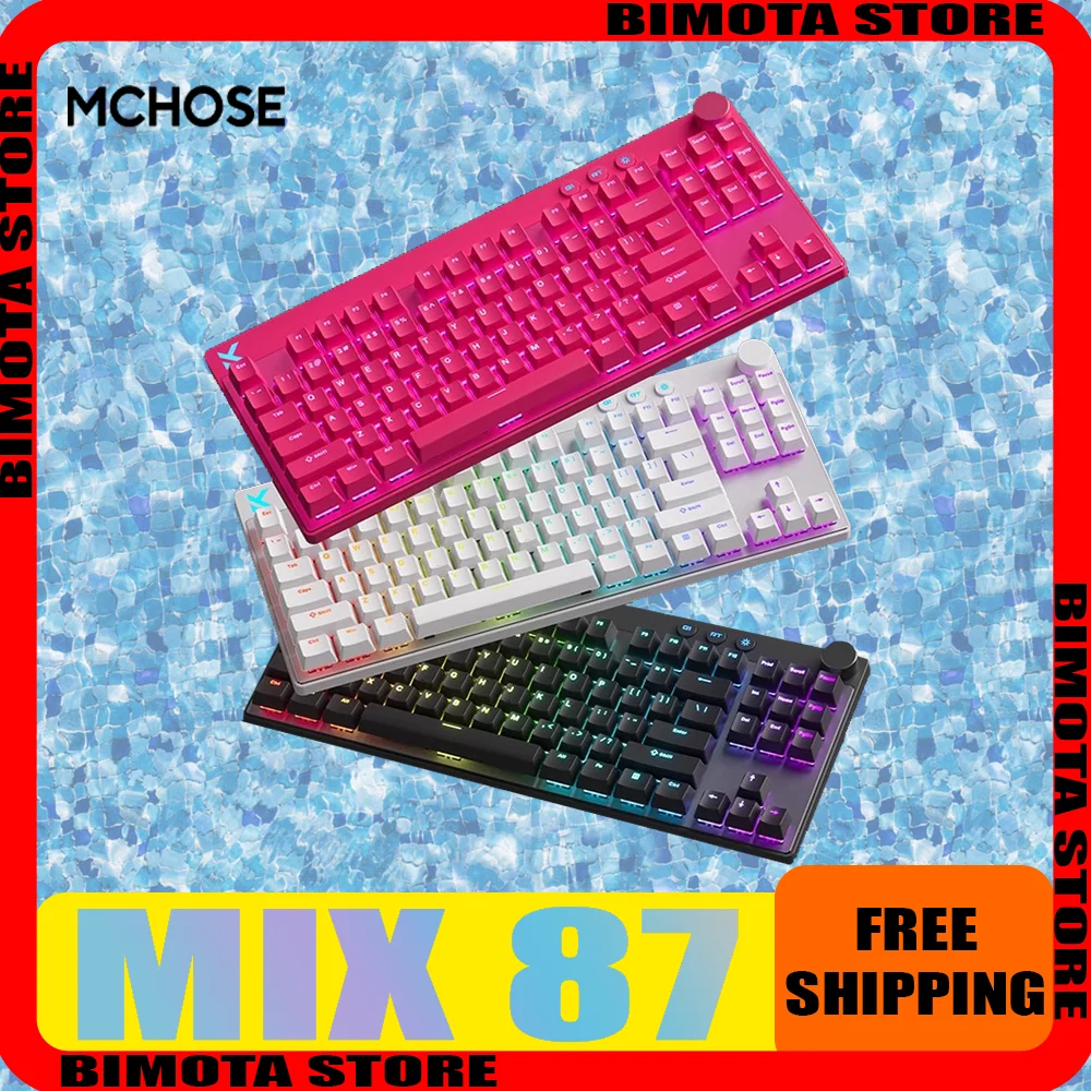 

MCHOSE Mix 87 Wired Mechanical Keyboard 8K Magnetic Switch 0.001mmRT Scan Rate 0.08ms Low Delay Accuracy E-sports Return 256K