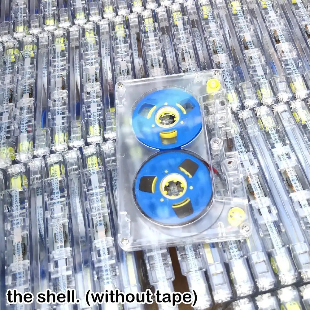 1 Pc Transparent Blank Audio Cassette Tape Shell Cases Plastics Reels Cassette (no Tape)