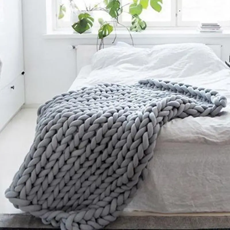 

18.59YardX2cm Bulky Cotton Yarns Crochet Yarns For Scarves Baby Blankets Bag Weaving Craft Home Decoration A0KF