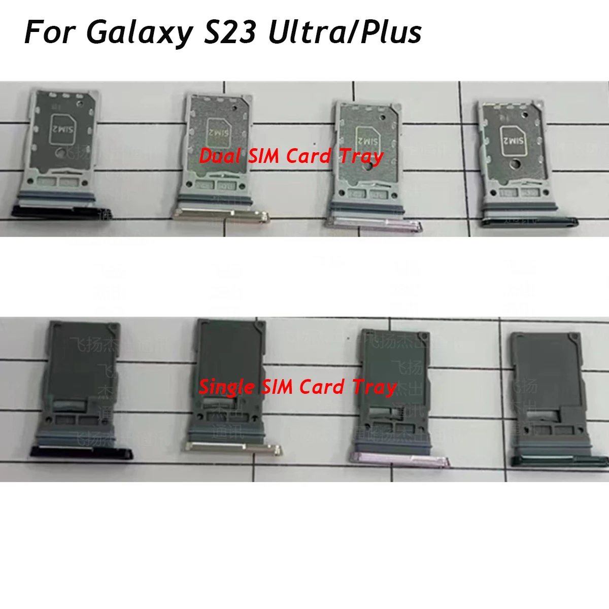 OEM Single/Dual SIM Card Tray Slot Holder For Samsung Galaxy S23 Ultra S23+ Plus SIM Adaptor Replacement Parts