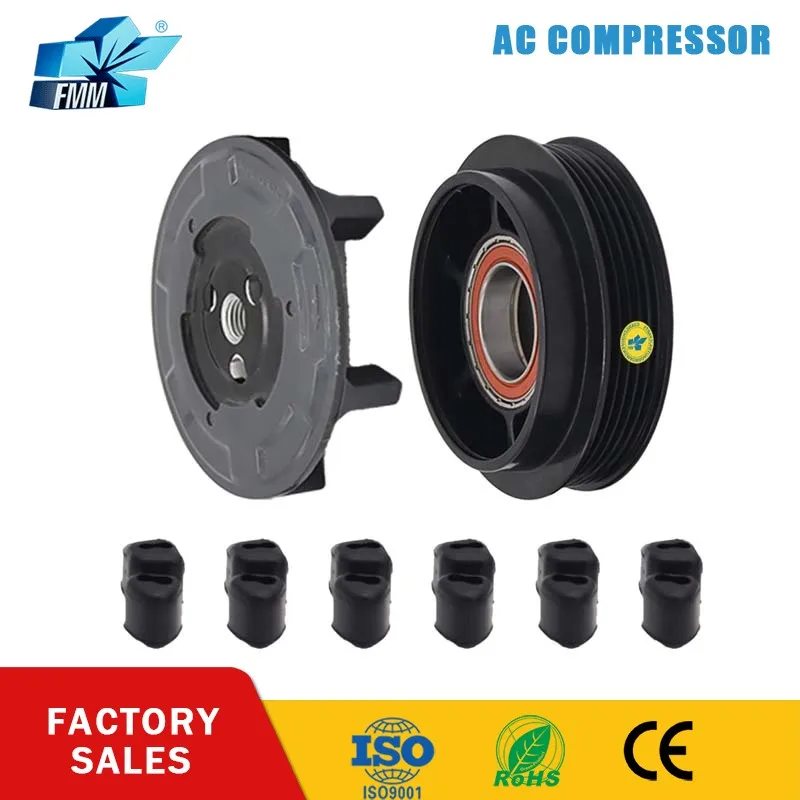

FMM 7SEU17C A/C AC Compressor Clutch Pulley for Mercedes Benz W209 5Grooves 115mm