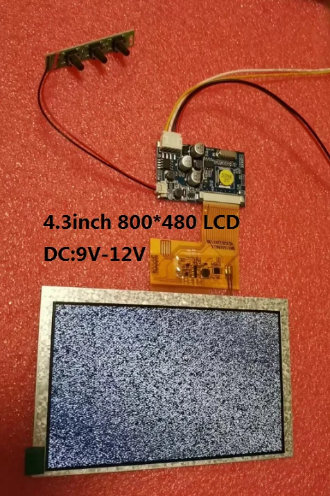 

4.3inch 800X480 LCD screen with snowflake motherboard AV Video Inputoutdoor high brightness screen DC 9V-12V for Fpv Display DIY