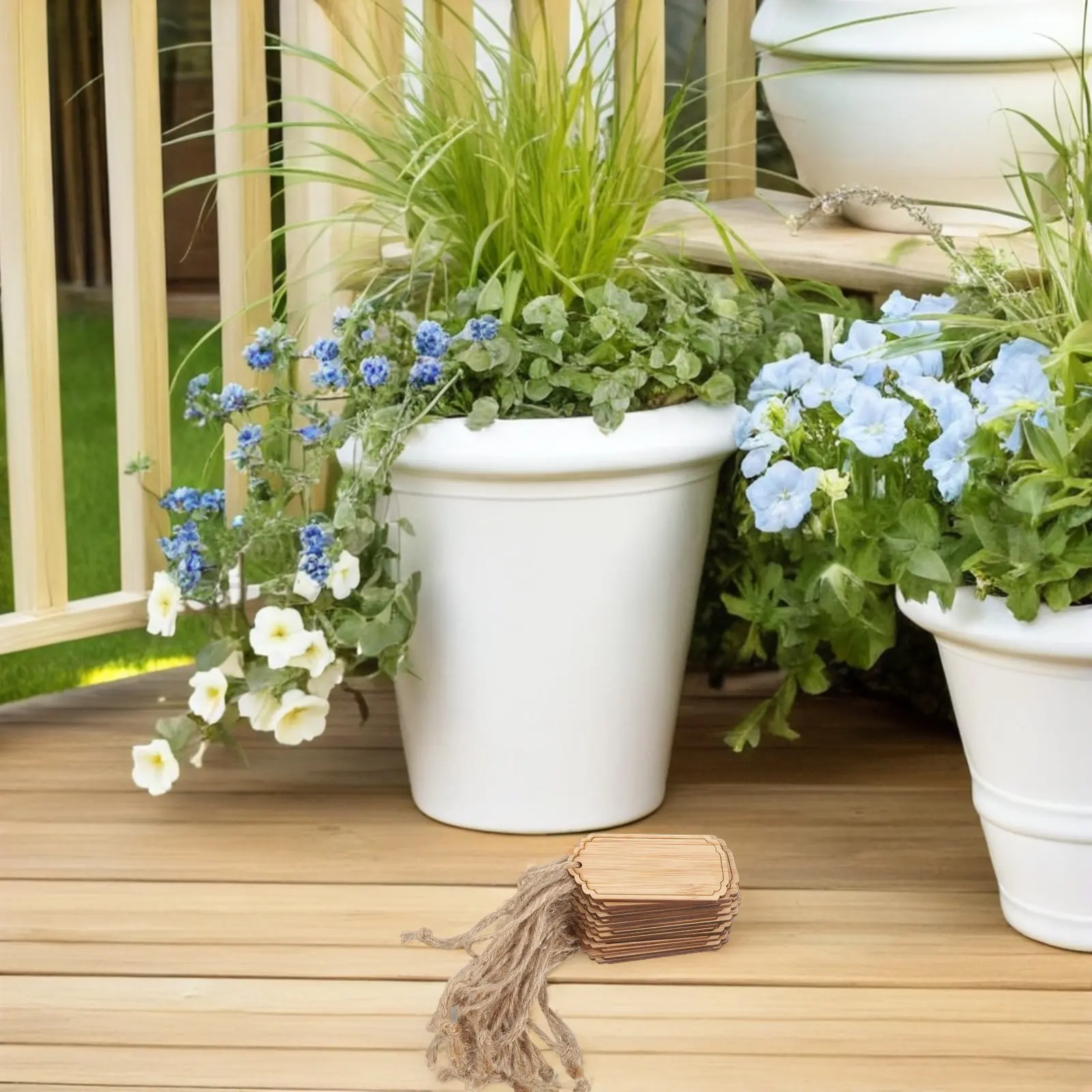 20 Pcs Decor Flower Pot Tags Garden Labels for Plants Marker Sign Bamboo Markers