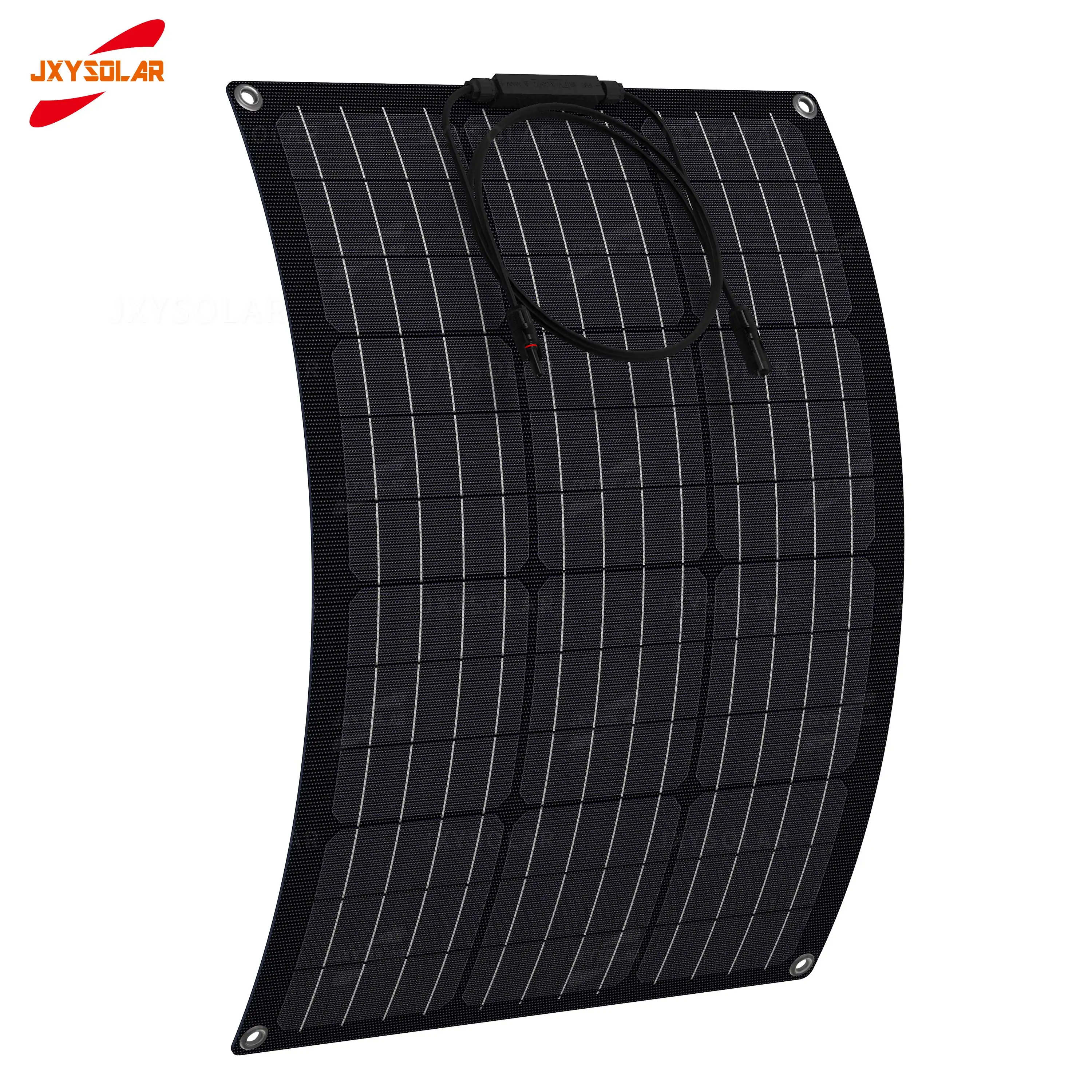 60W 18V Black ETFE Monocrystalline Silicon Green Energy Semi Flexible Solar Electric Panel Charge For  Storage System