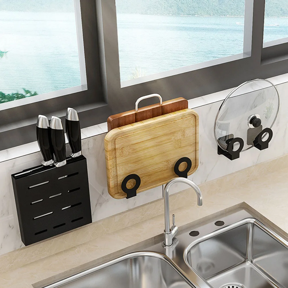 

1Pair Kitchen Storage Rack Stainless Steel Wall-Mounted Organizer Multifunctional Kitchen Holder Minimalist Space Saving