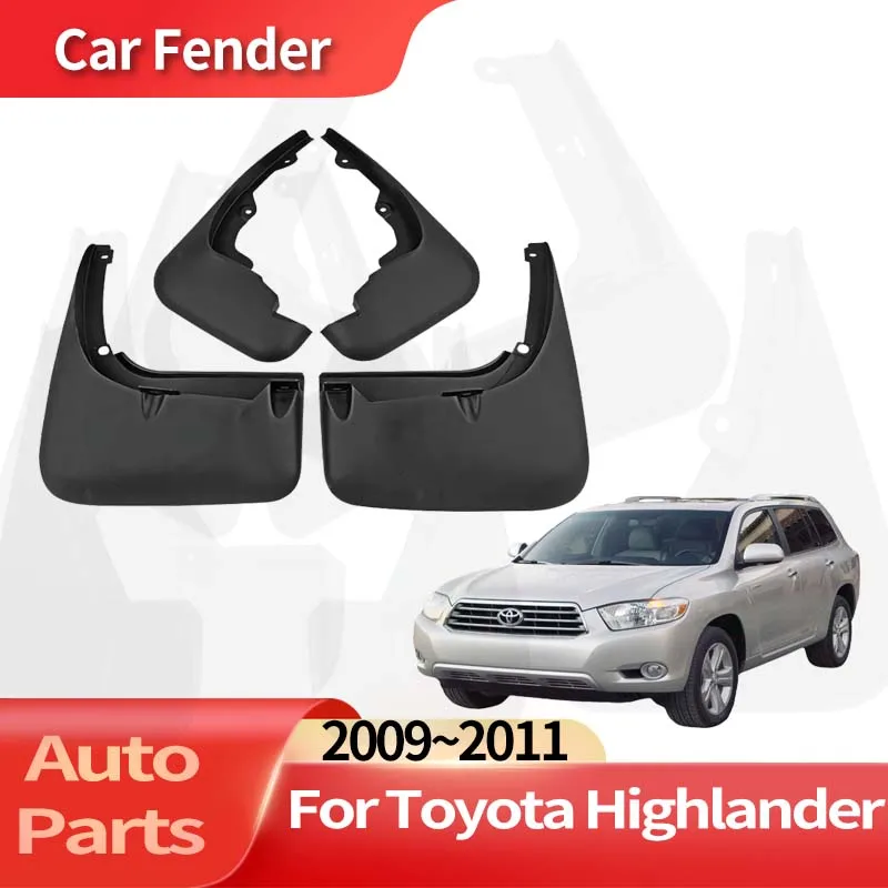 Auto Accessories For Toyota Highlander 2009~2011 Kluger Car Fender Anti-sand Splash Mud Guard Skin Punch-free Installation Tools