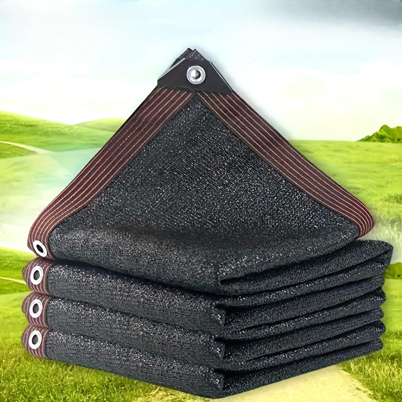 Black Breathable Sunshade Net - High-Density Polyethylene Net Suitable for Greenhouses, Terraces, Plants, Pavilions, and Porches