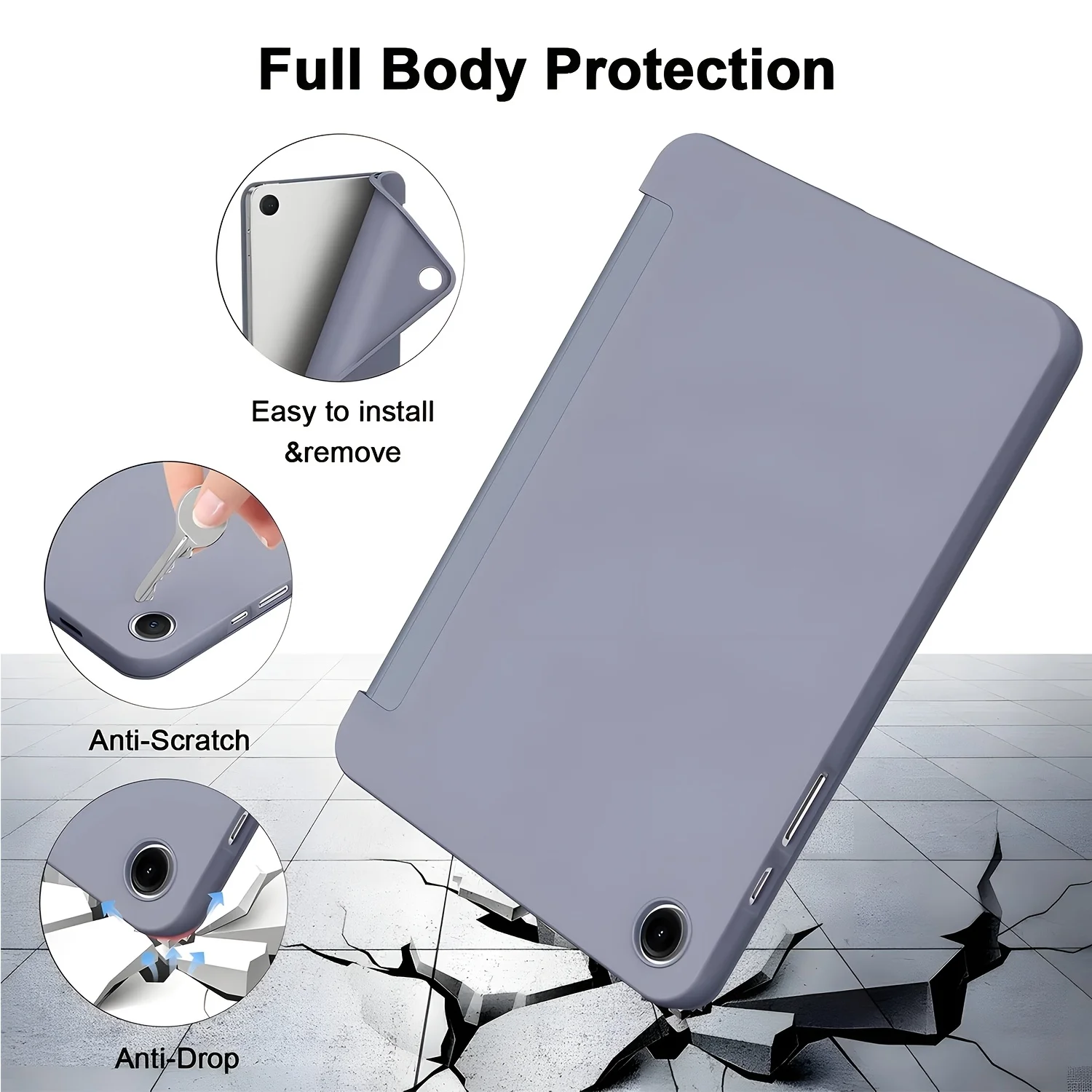 Für Samsung Galaxy Tab A7 A8 A9 A11 S6 S7 S8 S9 S10 FE + Lite Plus 8.7 10.4 10.5 10.9 11 Magnetische Flip-Smart-Cover-Tablet-Hülle – Detail 3