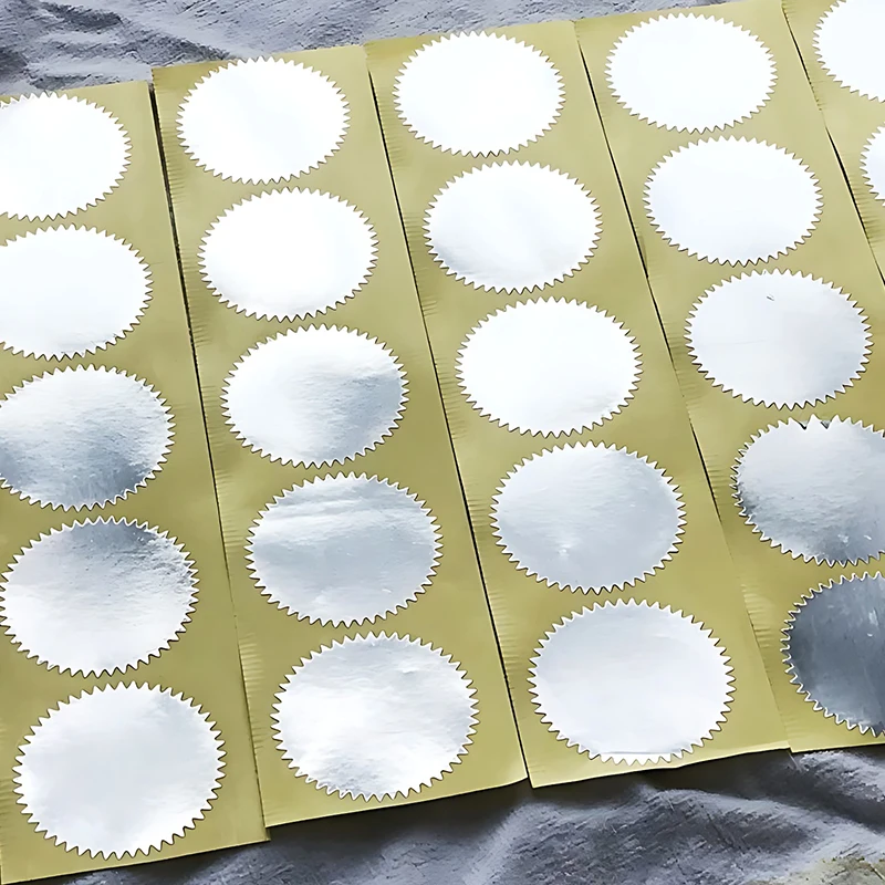 45 مللي متر والعتاد ملصق 100 قطعة/الحزمة الذهبي فضي جولة والعتاد ملصق تنقش ختم DIY بها بنفسك المواد بطاقات المعايدة دعوة الزفاف ZYF