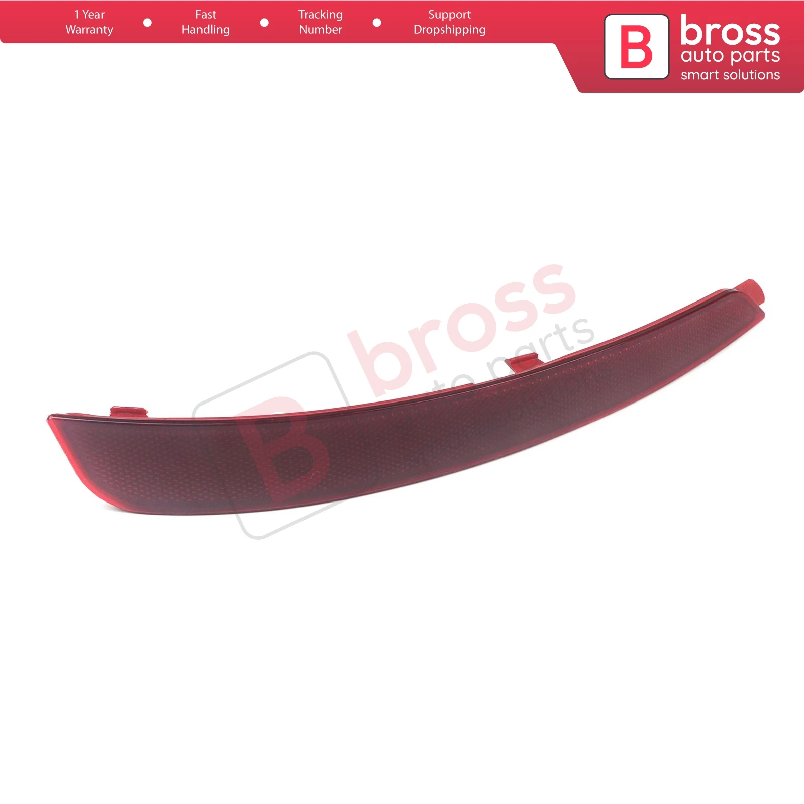 

BSP1067 Rear Bumper Reflector Tail Stop Lamp Cover Red Left 5E5945105 For Skoda Octavia 2012-2016 4-Door Liftback Hatch Sedan