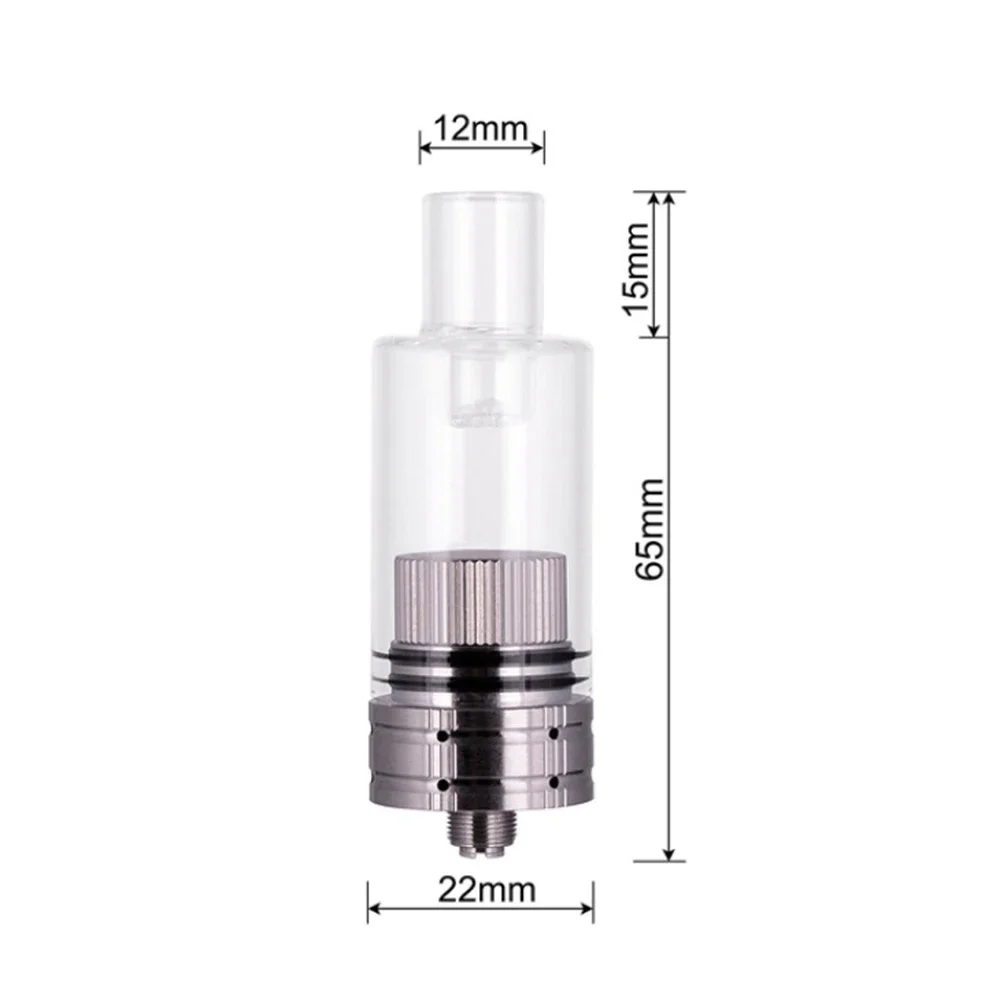 Original Longmada Mr Bald 3 III Dry Herb Vaporizer Atomizer 510 Glass Drip Tips with Replacement Ceramic Coil