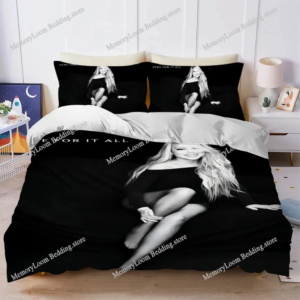 

Singer Mariah Carey Here For it All Duvet Cover Set Style Bedding Soft Laundry Cotton Bed Student Dormitory Gift Home Textile741
