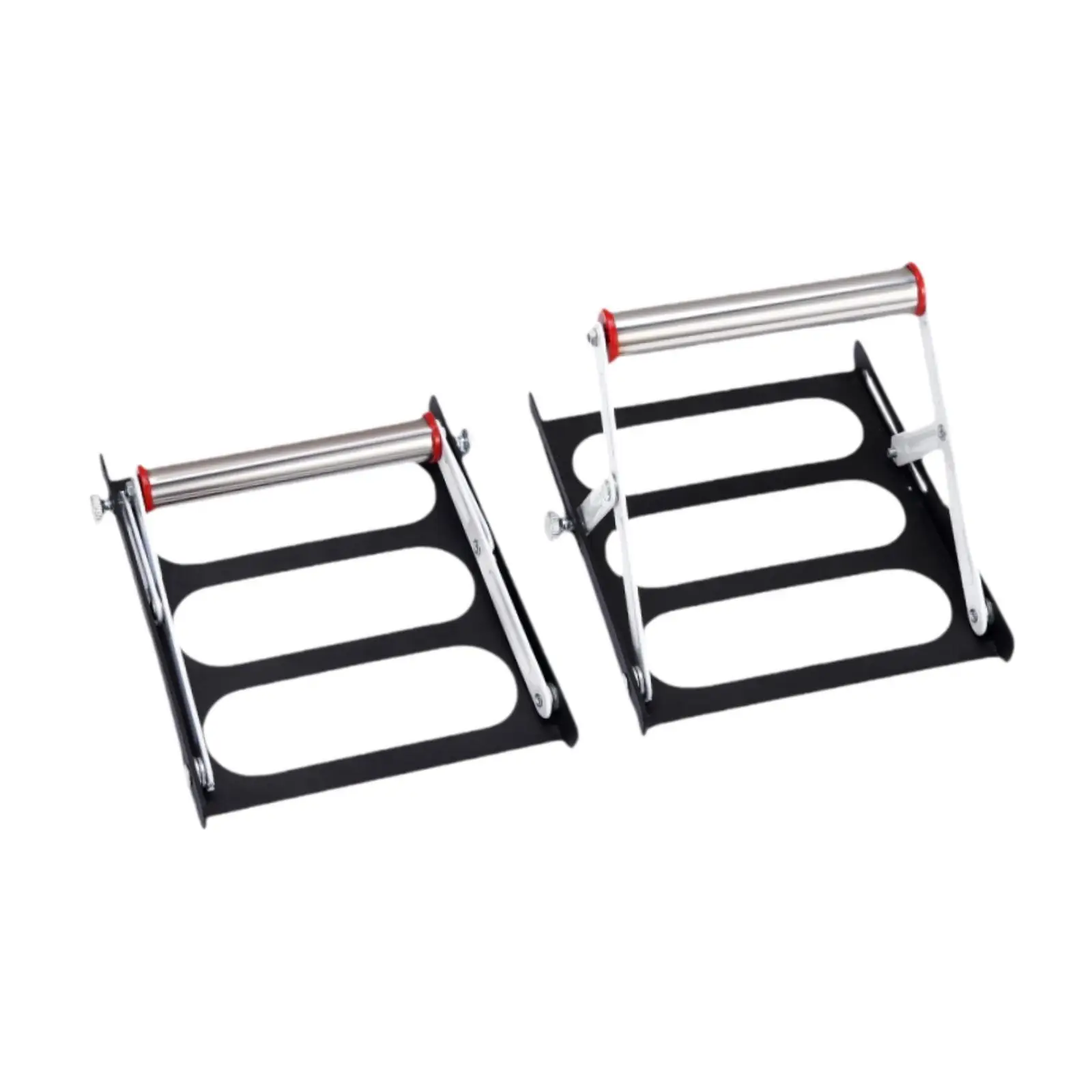 2 Pieces Cutting Machine Holders Adjustable Reinforced Base Professional Unloading Brackets Material Racks