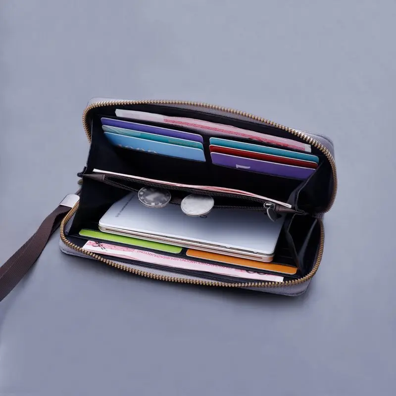 

Canvas Clutch Men's Long Zipper Wallet Handphone-Friendly Handbag Business Casual Men Wallet Oxford Cloth