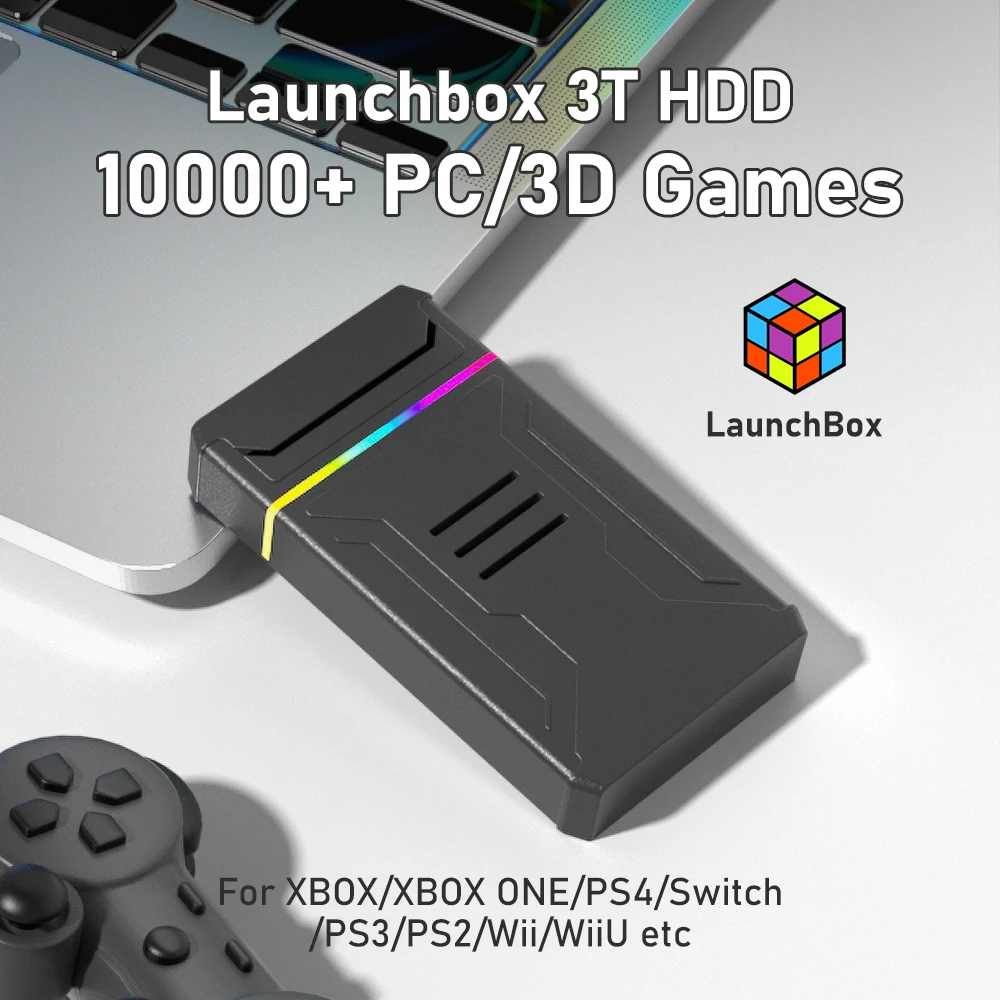 

Launchbox Gaming Hard Drive with 10000+ 3D/AAA Games Emulators for XBOX/PS4/Switch/PS3/PS2/Wii/WiiU Game Console for Windows PC