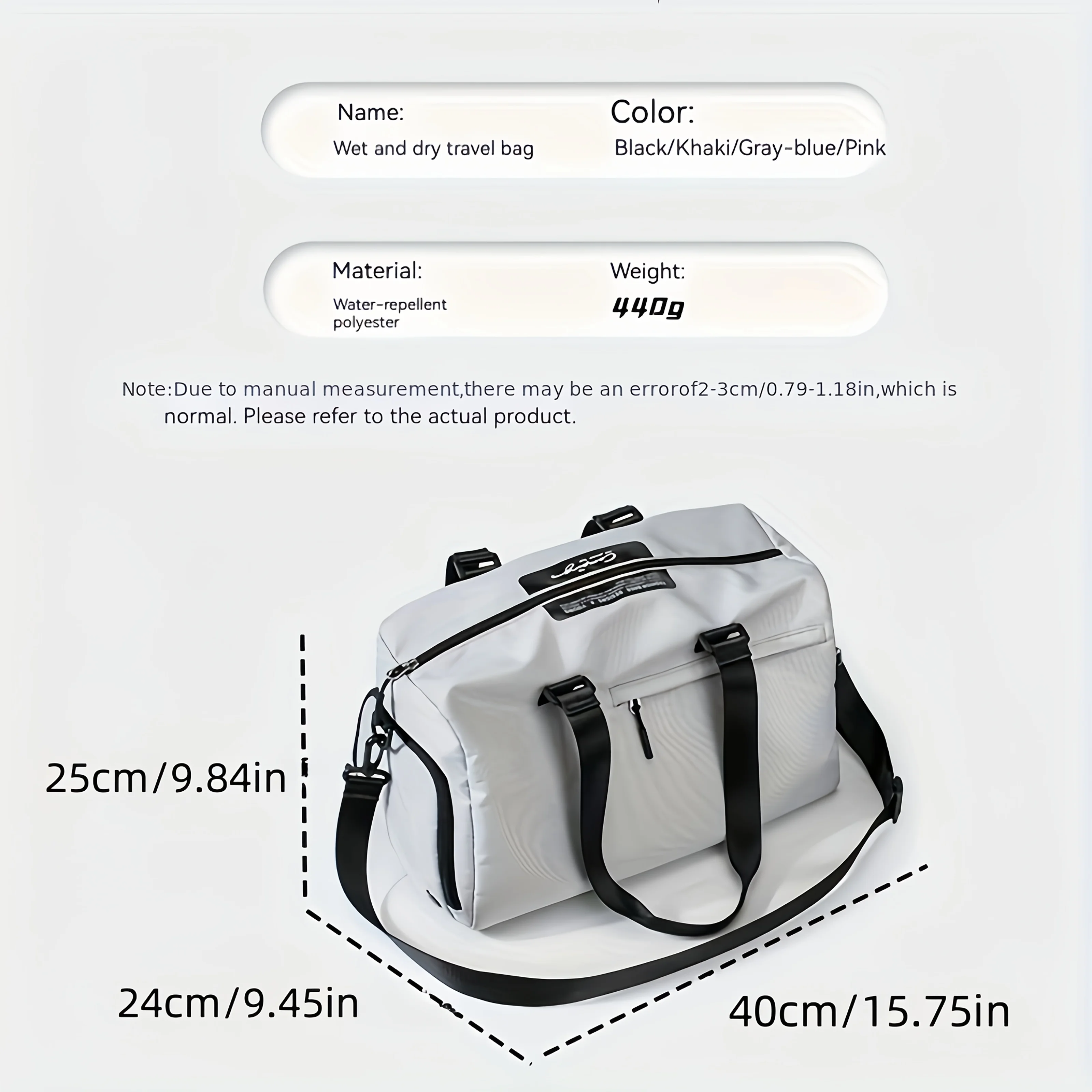 Lightweight Gym Bag Swimming Waterproof Excursion Bag Women\'s Large Capacity Business Trip Handbag Sports Crossbody