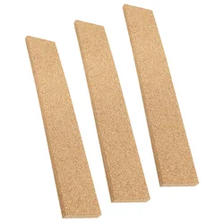 3 Pcs Adhesive Cork Strips Office Home Bulletin Ornament Natural Frameless Paper Bulletin Strips Self-Adhesive Cork Strips